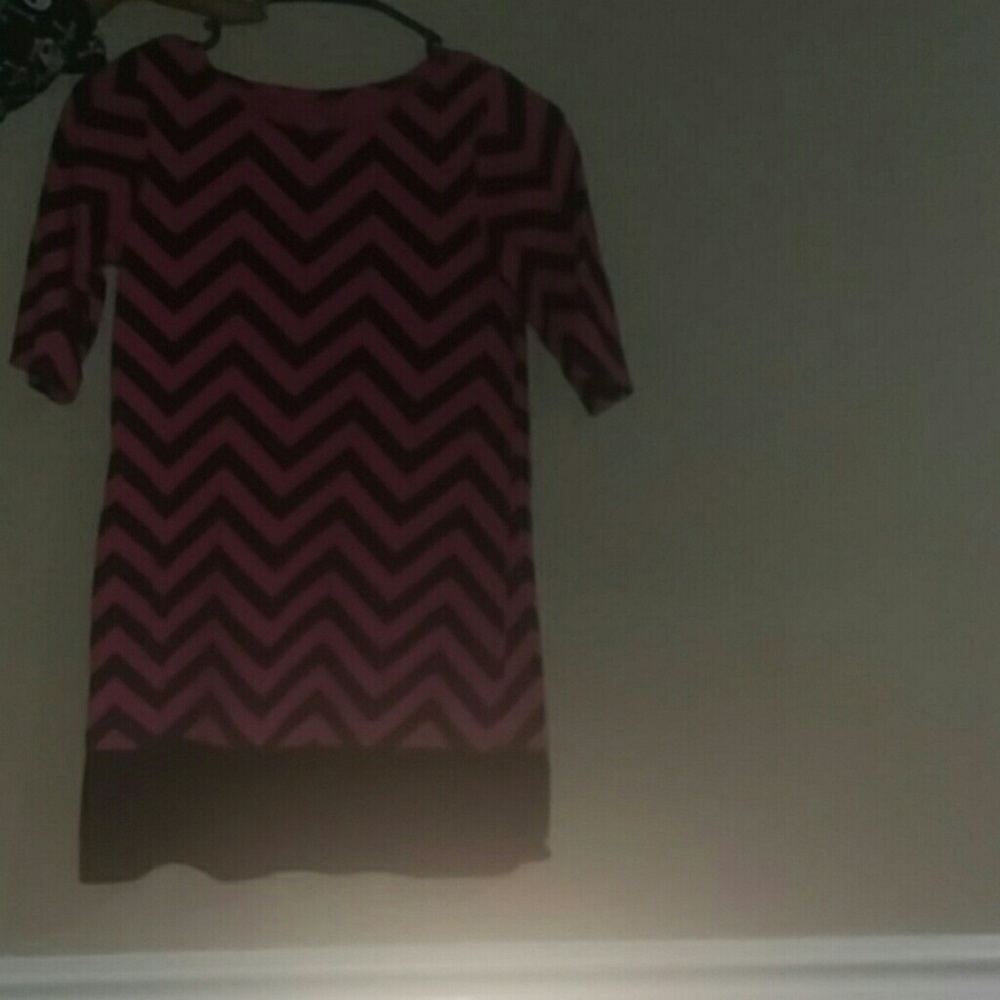 Pink and black dress